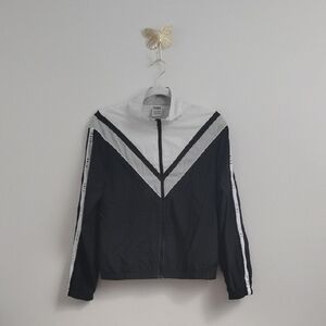 Victoria's Secret PINK Activewear Lightweight Full Zip Up Black & White‎ Jacket